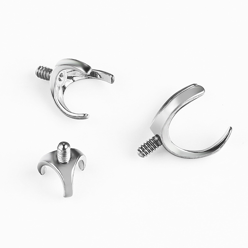 Pointed titanium steel lip stud product view