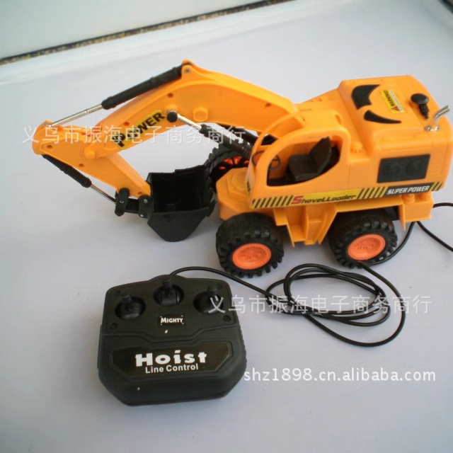 遥控挖土机大力神 霸王工程车 六通道线控挖土机/挖掘机 630