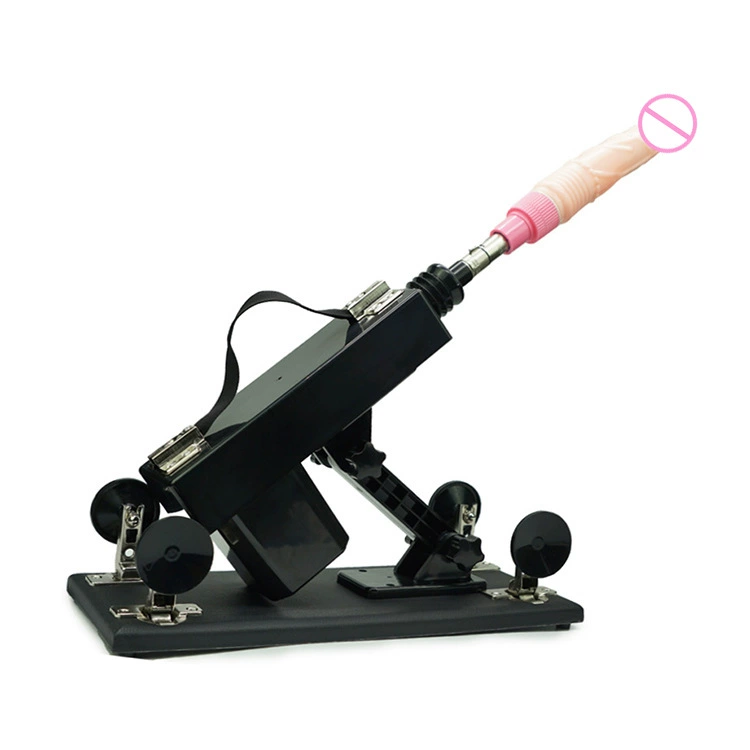 Automatic Telescopic Masturbation Machine (MELO), Adjustable Speed, Suction-Base, Black/Pink