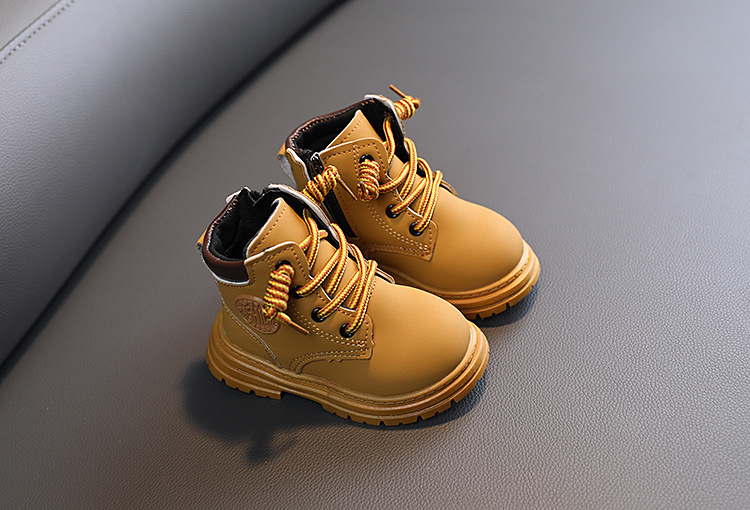 Martin – chaussures pour enfants, bottes courtes décontractées jaunes pour bébés filles et garçons, nouvelle collection automne/hiver 2022_voghion.com
