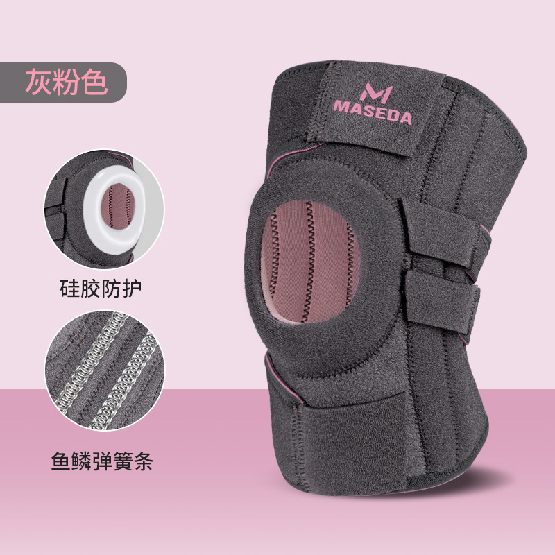 Almohadilla de rodilla transfronteriza ajustable presión deportiva rodillera soporte rodillera cubierta voleibol montañismo rodillera abierta