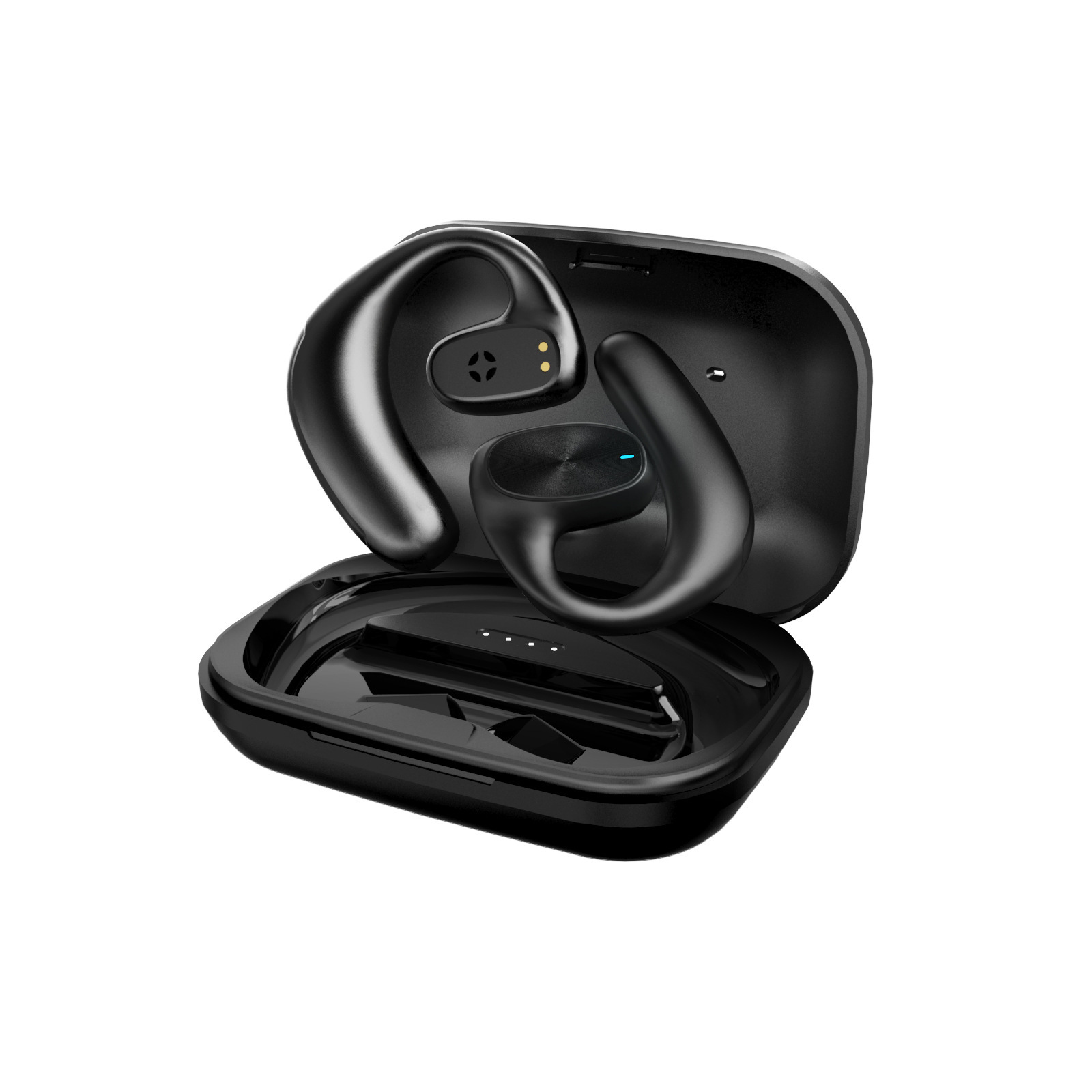 Transfronterizo caliente TWS deportes inalámbricos corriendo conducción ósea auriculares Bluetooth de carga binaural almacén modelo privado auriculares Bluetooth