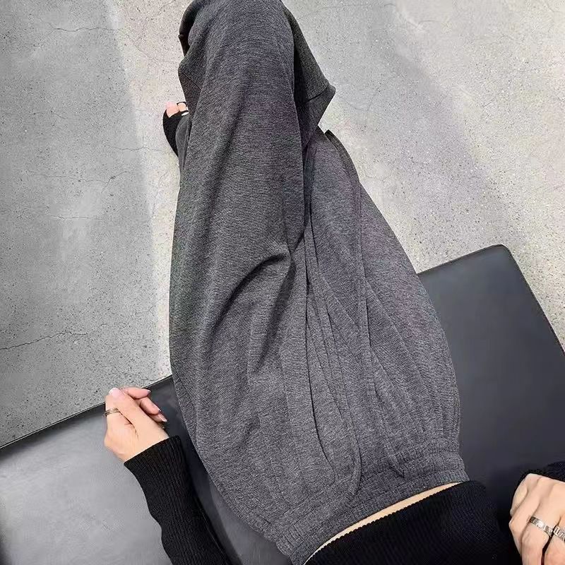 裤子女2025春秋冬季新款磨毛糯米裤小个子高腰休闲垂感直筒阔腿裤|undefined