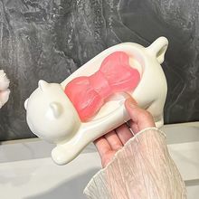 沥水新款卡通猫咪简约肥皂盒家用创意可爱香皂盒卫生间置物架