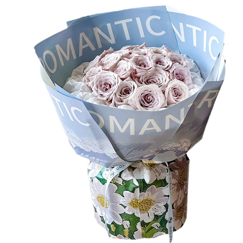 Floristería floral papel de flores al por mayor pintura al óleo serie Arte ramo papel de regalo romántico jardín de flores papel de regalo