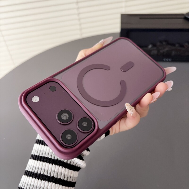 Apple 18PROMAX transparent acrylic magnetic phone case suitable for iPhone 17 macaron full protection cover