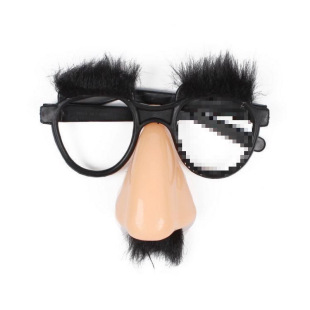 Stage performance big nose funny glasses nose hair beard eyebrows makeup magician trick funny wig props