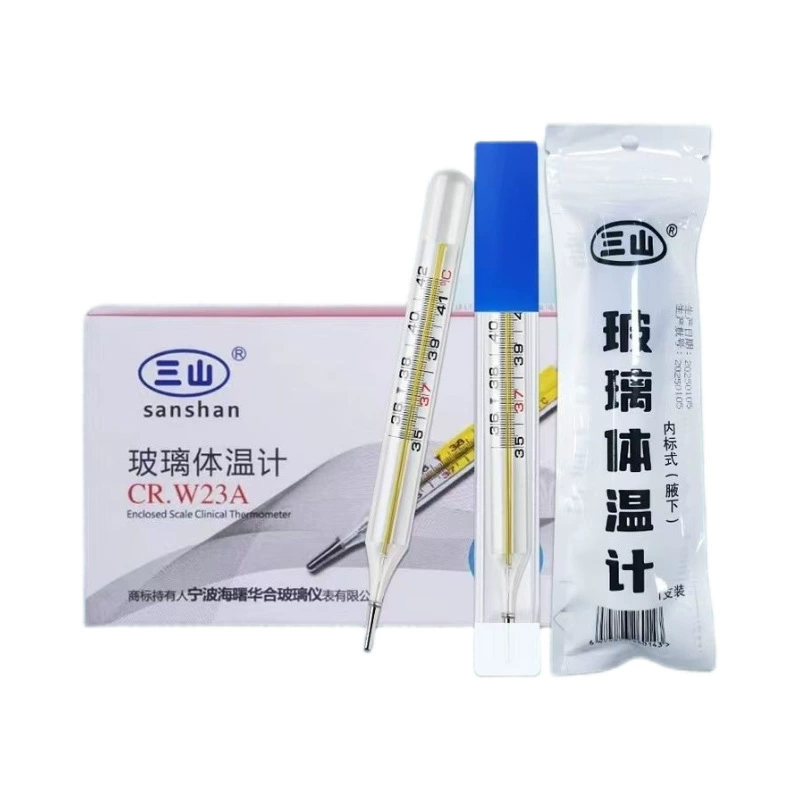 Термометр ртутный, стеклянный, с жидкостью, большой, для детей и взрослых, с выносным датчиком.