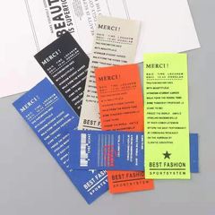 New fashion letters multi-color seal series clothing accessories luggage accessories patches stickers offset printed cloth labels washable