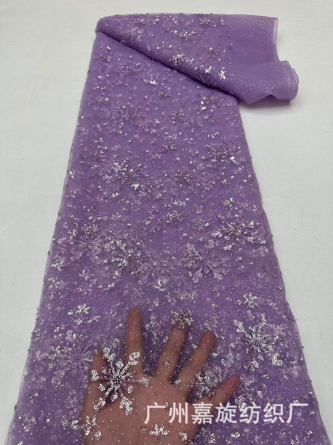 Navidad copo de nieve lentejuelas tul tela de encaje vestido de fiesta Africano ropa de los niños de la boda tela de encaje JX3907