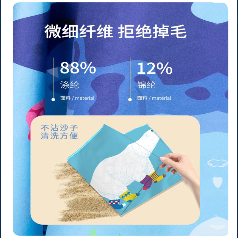 儿童浴巾斗篷带帽速干沙滩巾浴袍亚马逊海边游泳卡通换衣印花浴袍|undefined