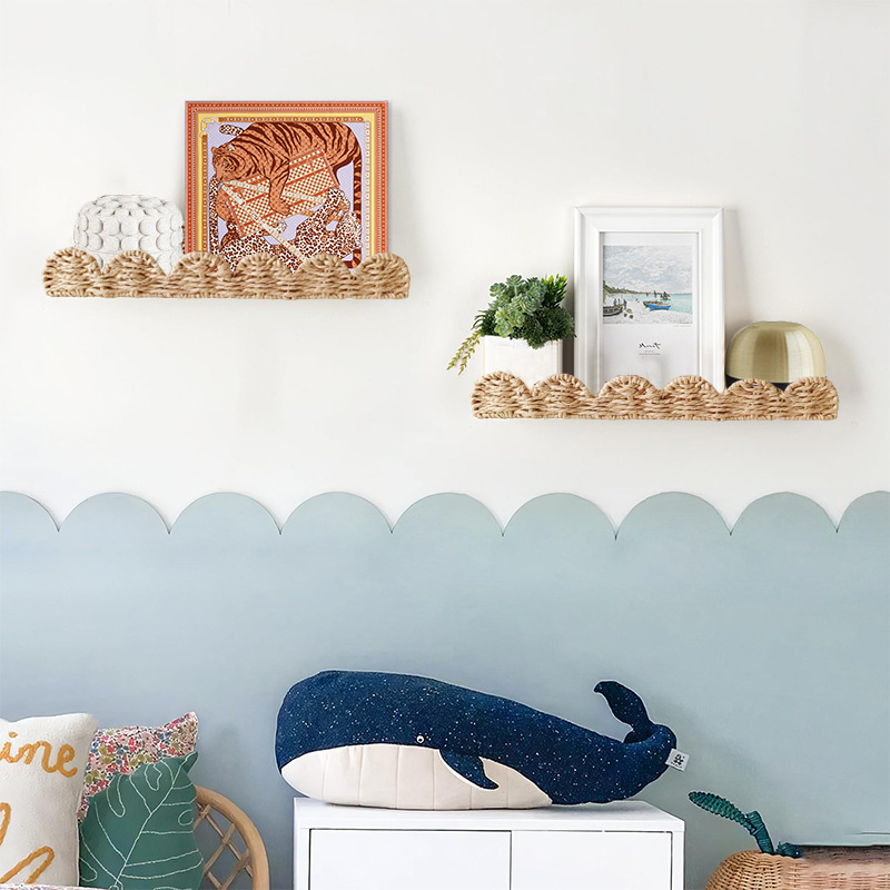 Cesta de almacenamiento de llaves de pared de cuerda de papel tejida personalizada tela de tela de mano de tela de tela de almacenamiento de decoración de vivienda residencial