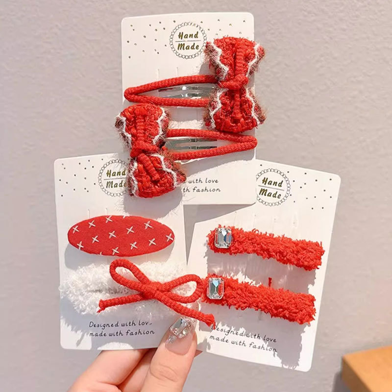 Anchor rojo mil pájaros clips de cabello de alta calidad para mujeres lateral ceja clips de cabello detrás de la cabeza rotura clips de cabello tocado