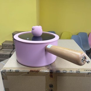 Small Milk Pot for Babies, Special Supplementary Food Pot, Flat Non-Stick Pan, Baby Frying and Steaming Soup Pot, Instant Noodle Pot, Special for Mothers and Babies