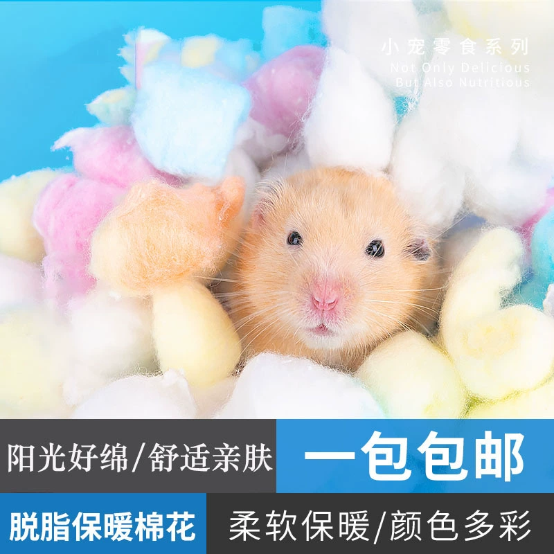 Хомяк теплая хлопковая бумага хлопковые зимние принадлежности Золотой медведь зимний хлопковый мяч домашнее животное зимнее одеяло хлопковое гнездо