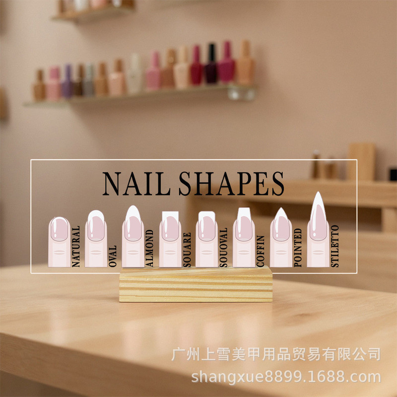 Snow. Cross-Border Acrylic Nail Shape Guide Nail Salon Nail Display Card Desktop Sign Ornaments