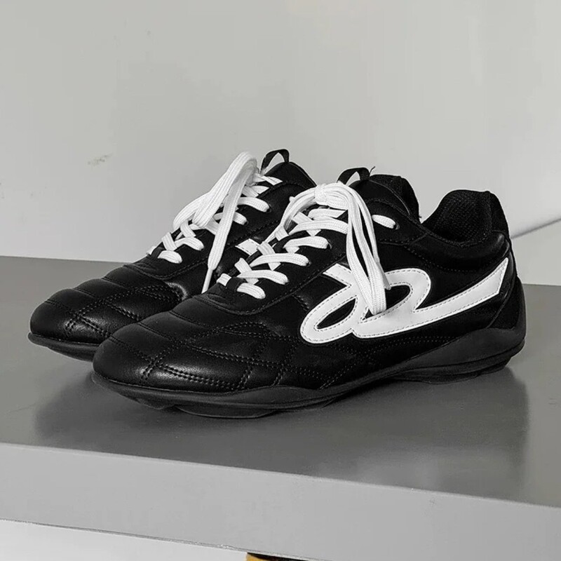 Wang Jingting's Same Style Goodbai 3cm Height-Increasing Thick-Soled Genuine Leather Gat Sneakers for Women, Versatile Classic Model That Never Goes Out of Style