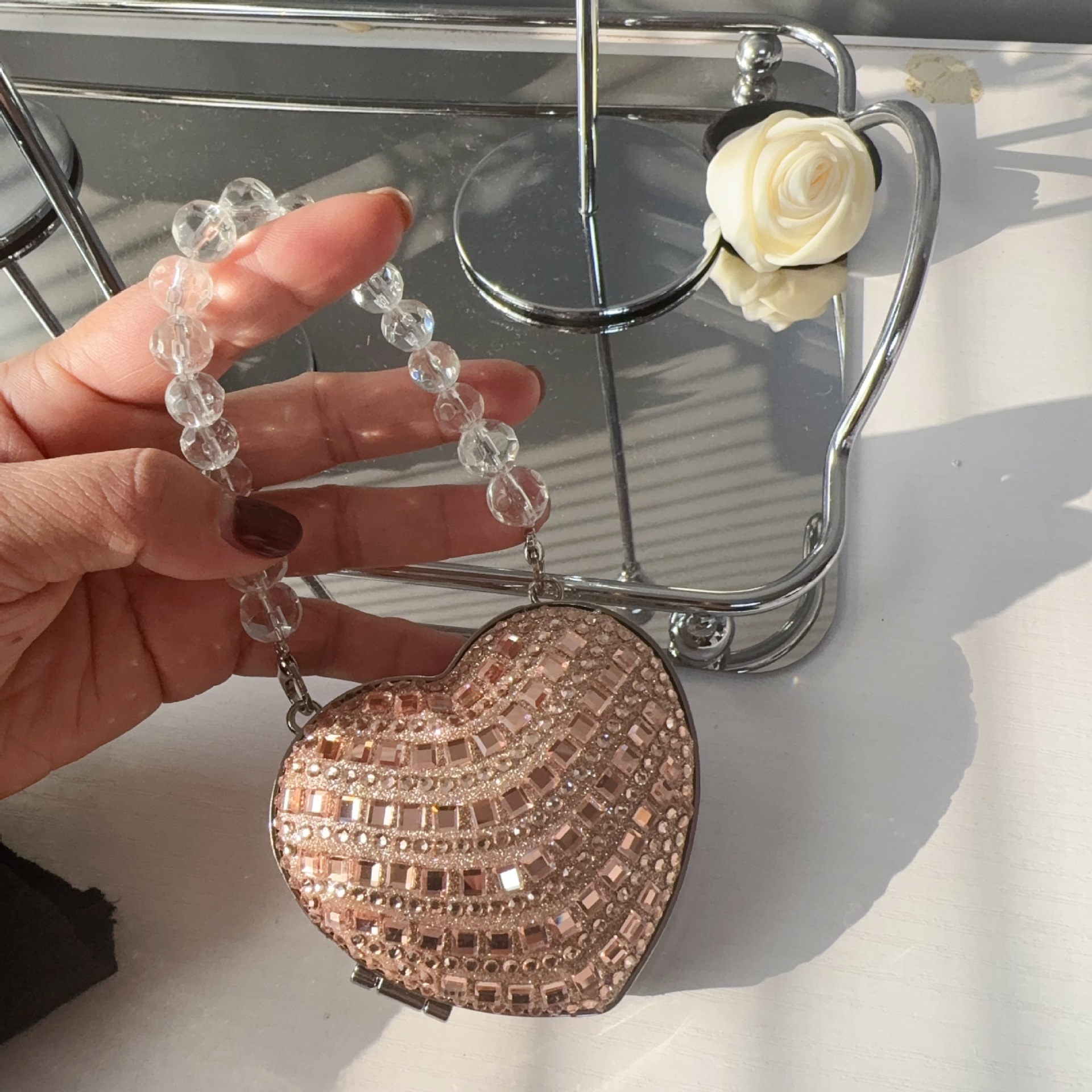 2025 High-end Fashion diamond-encrusted Full Diamond Evening Bag, Small, exquisite and shiny dress bag, Light luxury Dance Party Bag undefined