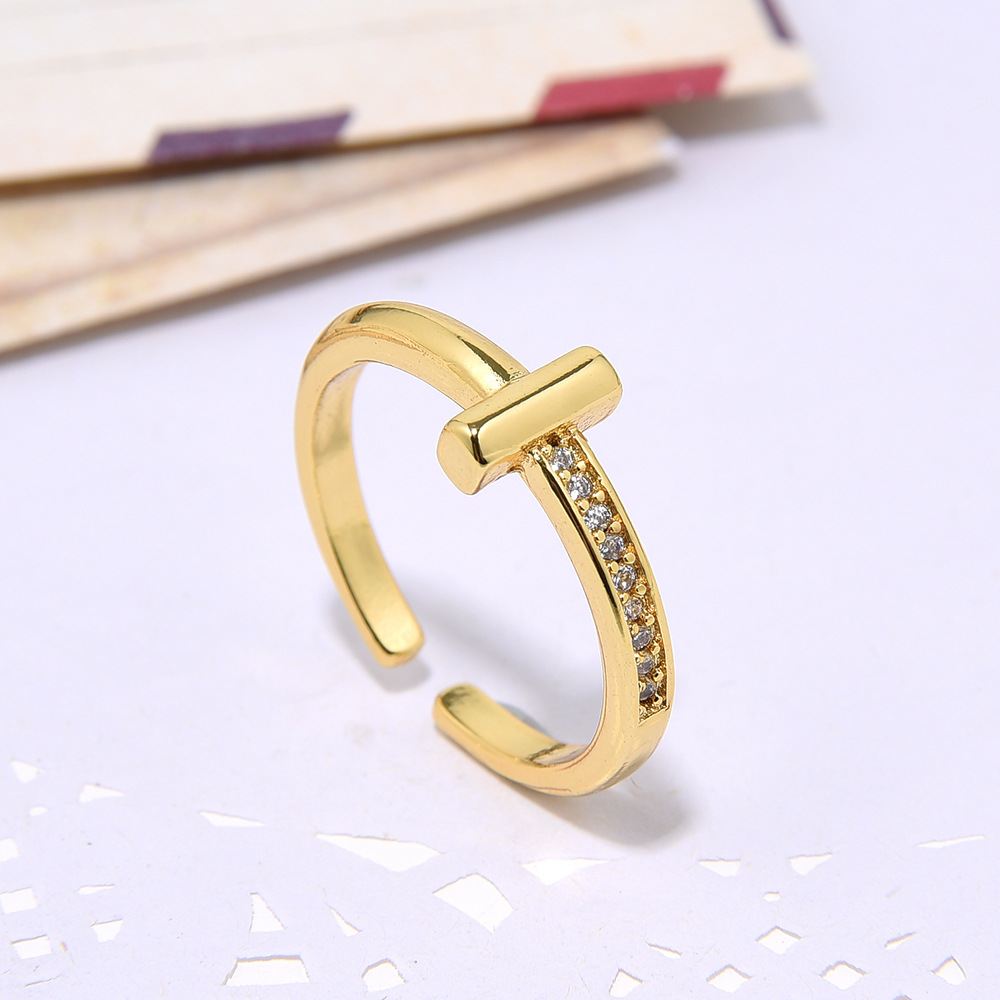 Fashion Geometric Snake Copper Plating Zircon Open Ring 1 Piece