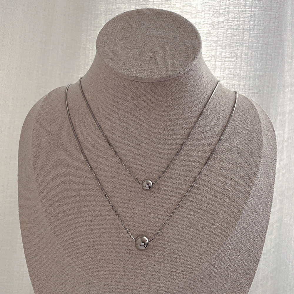 Collana a catena a serpente in acciaio inossidabile stile coreano_voghion.com