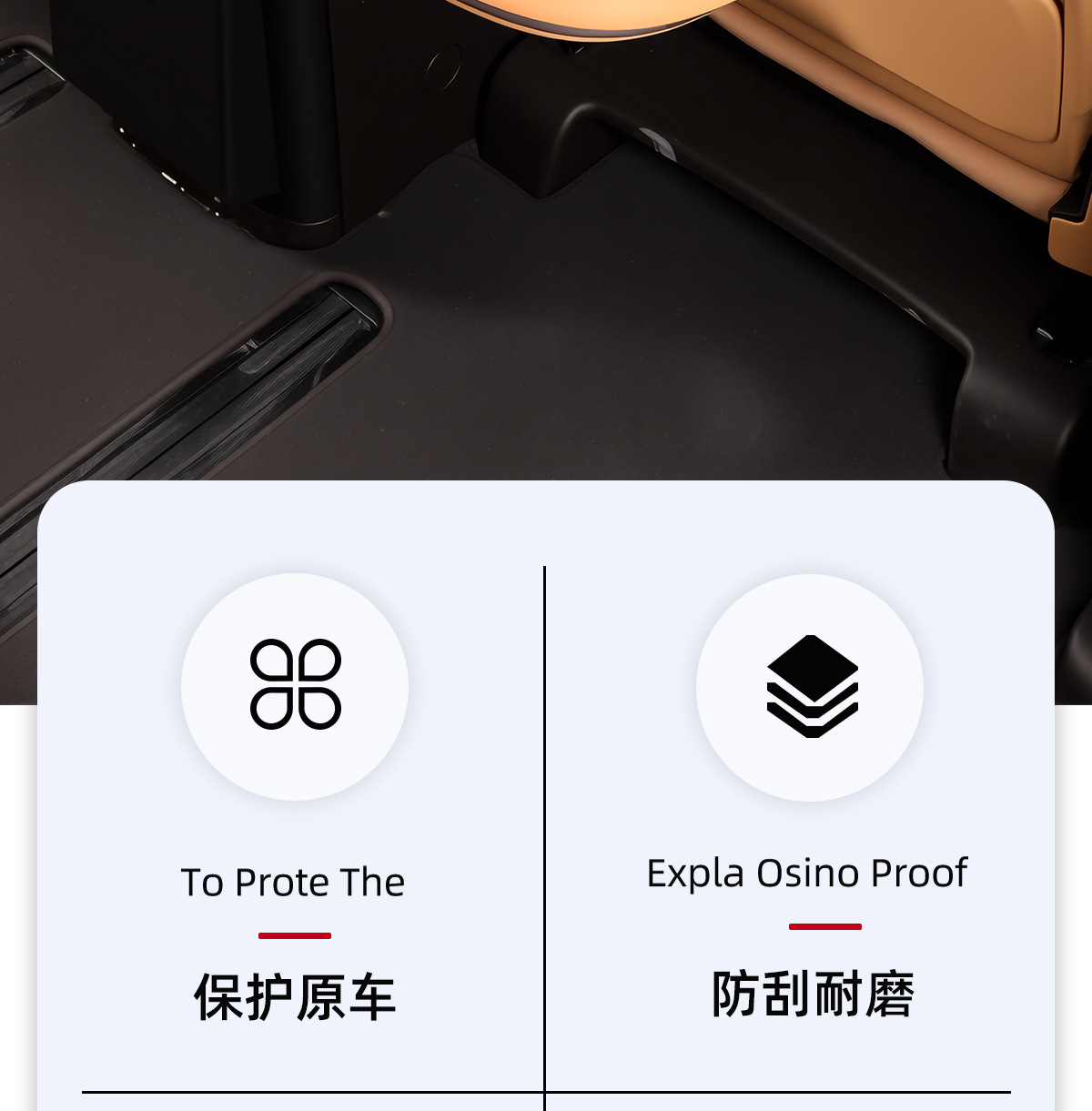 Suitable for Denza D9 Middle Row Small Table Silicone Pad Seat Foldableing Table Anti-Slip Pad Interior Anti-Scratch Modification Accessories