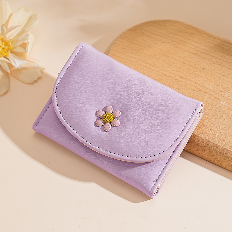 Nueva transfronteriza dulce Tri-fold de las mujeres de la cartera multi-tarjeta de gran capacidad lindo fresco Monedero Bolsa de almacenamiento