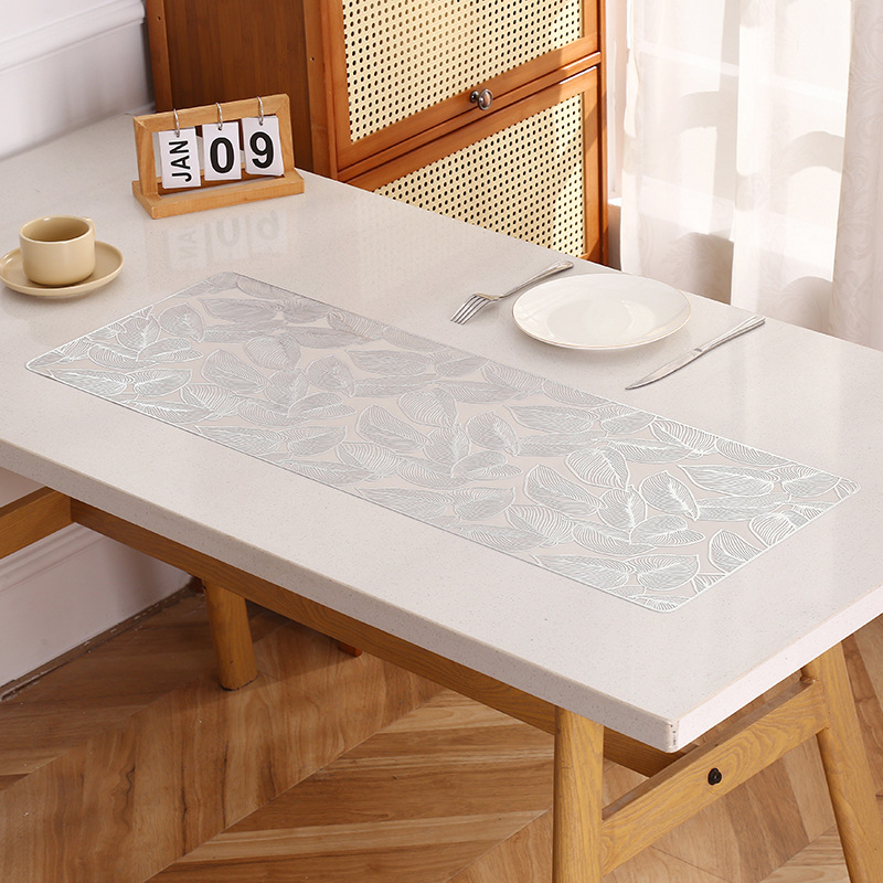 Almohadilla de aislamiento térmico de mil hojas Almohadilla de PVC impermeable y a prueba de aceite Almohadilla de estilo occidental de estilo INS europeo y americano de alta calidad Bandera de mesa europea al por mayor