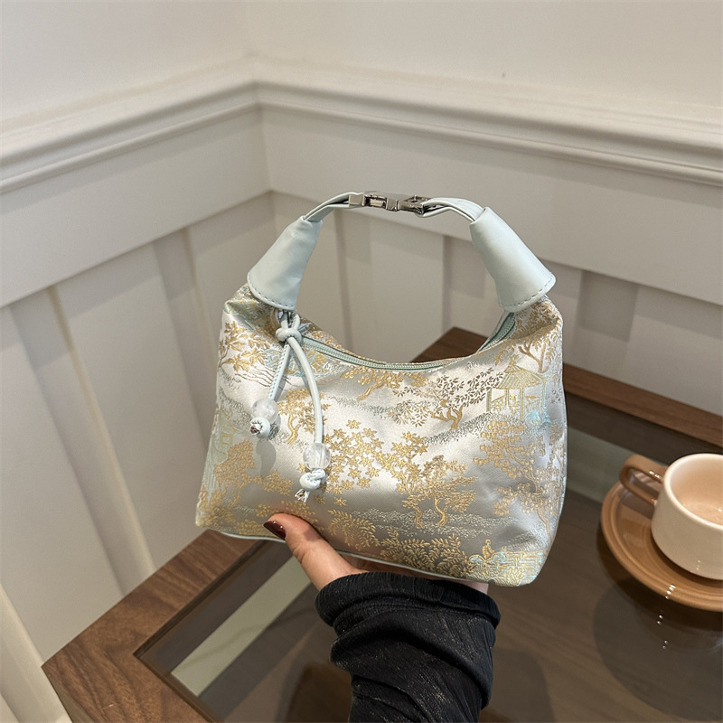 New Chinese-Style Handbag 2026 Cross-Border New Model Chinese-Style Crossbody Bag for Women Versatile Ladies' Wristlet Bag