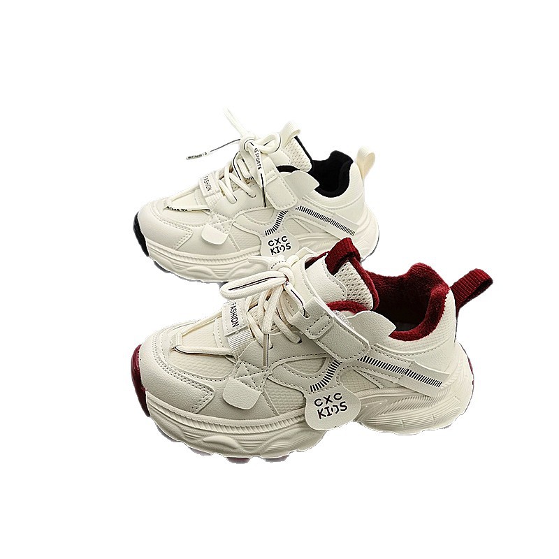 Zapatos deportivos de cuero de algodón para niños, zapatos de correr de primavera y otoño, zapatos deportivos para niños, zapatos deportivos para niños, estudiantes