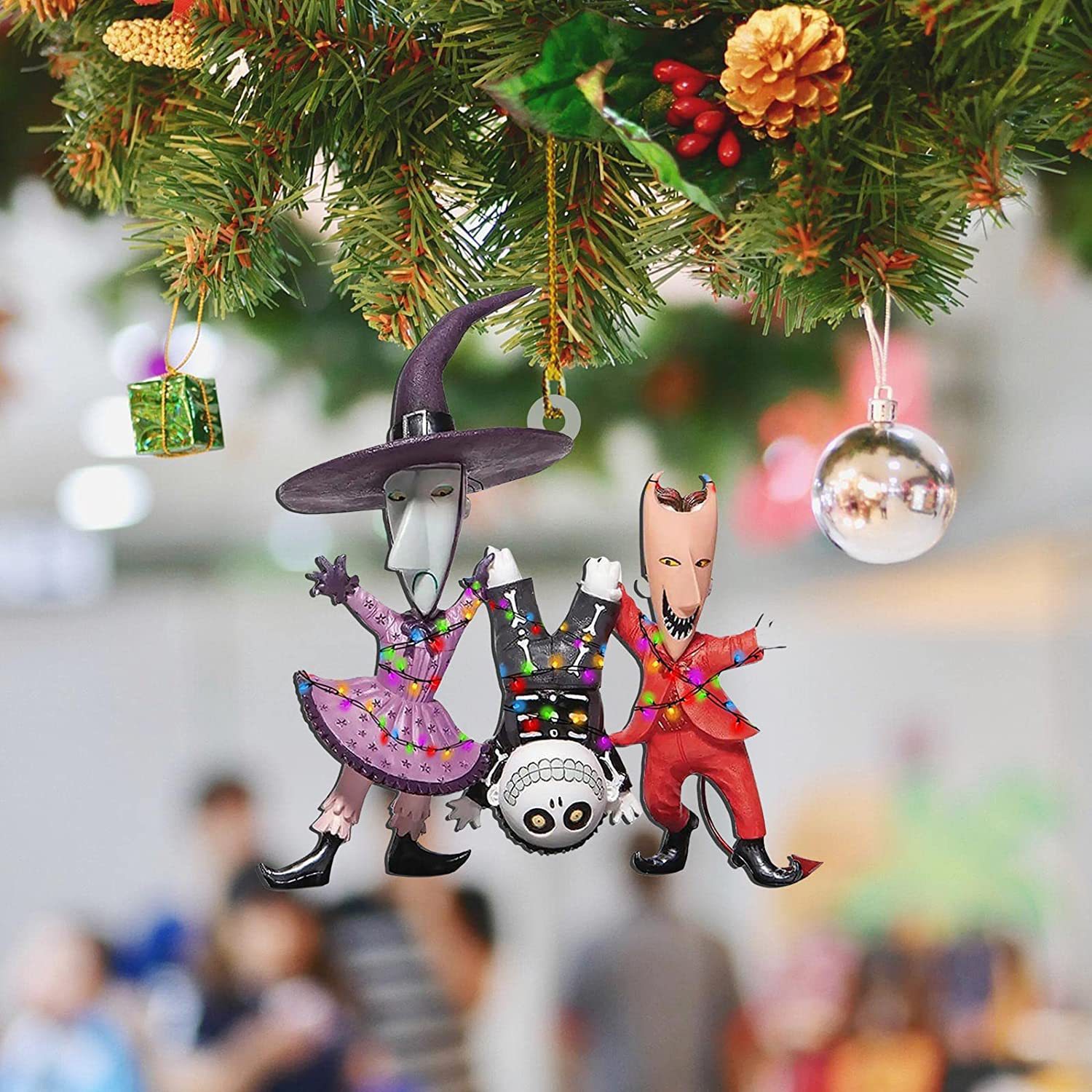 Christmas Cute Cartoon Pendant 噩梦卡通亚克力圣诞树装饰挂件-阿里巴巴