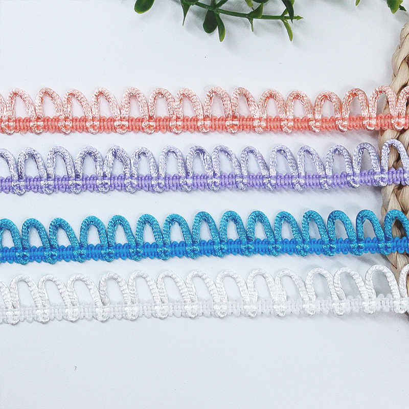 Color sin hebilla elástica, cinta de lazo, accesorios para sombreros desmontable, botones de encaje, accesorios para ojales de borde de ganchos de poliéster decorativos