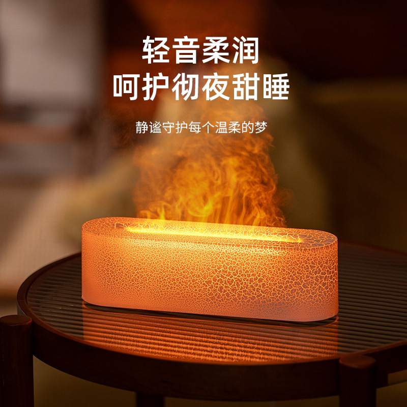 Creativo nuevo lava colorido llama aromaterapia máquina de escritorio hogar atmósfera USB plug-in simulación llama humidificador
