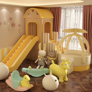 Indoor Small Soft-Packed Slide, Family Sales Department, Early Education and Childcare Center, Children's Paradise, Naughty Castle Amusement Equipment