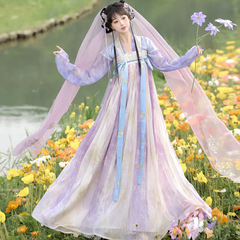 【月染めぶどうの香り】唐時代復元胸丈スカートオリジナル中国風漢服女性刺繍入りデイリー春夏新作