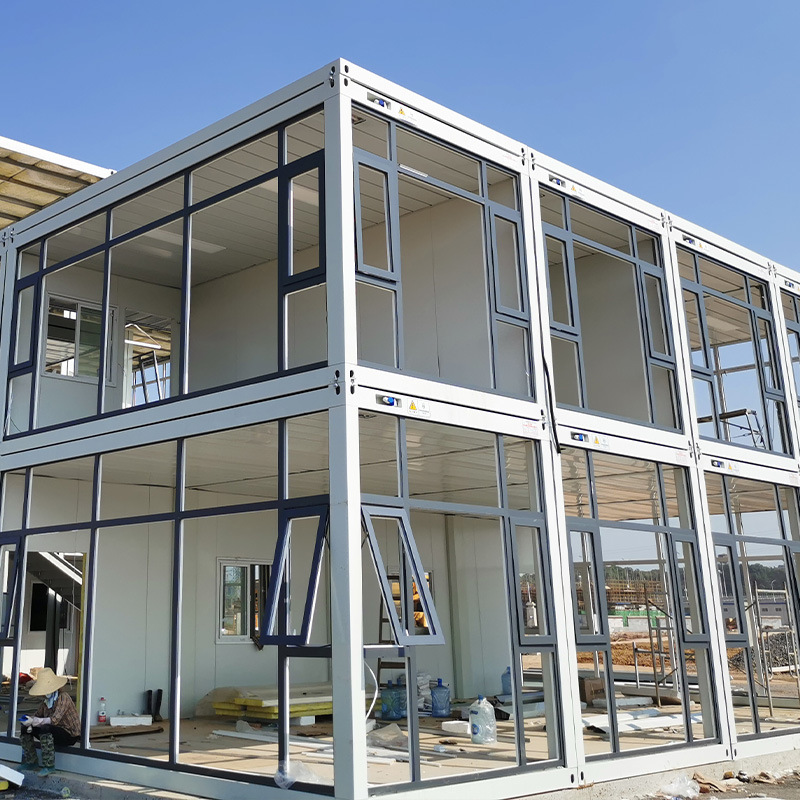 Contenedor de oficina simple personalizado casa combinada rural casa de alquiler ensamblada casa de contenedor transformación de casa móvil