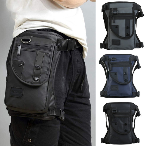 Men Nylon Drop Legs Bags Fashion Hip Waist Pack Thigh Bum