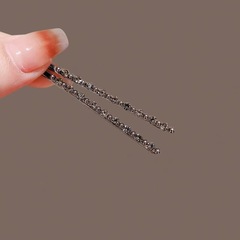 精巧なカードの女性の黒い一字は高級感のあるドリルのサイドのクリップの頭飾りの韓国版の砕髪の前髪のクリップの卸売りを挟みます。
