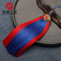 Double-Color Tassels 14cm Butterfly Love Blue and White Glaze Polyester Car Ornament Pendant Tassel Hanfu Collar Decor Bulk Affordable