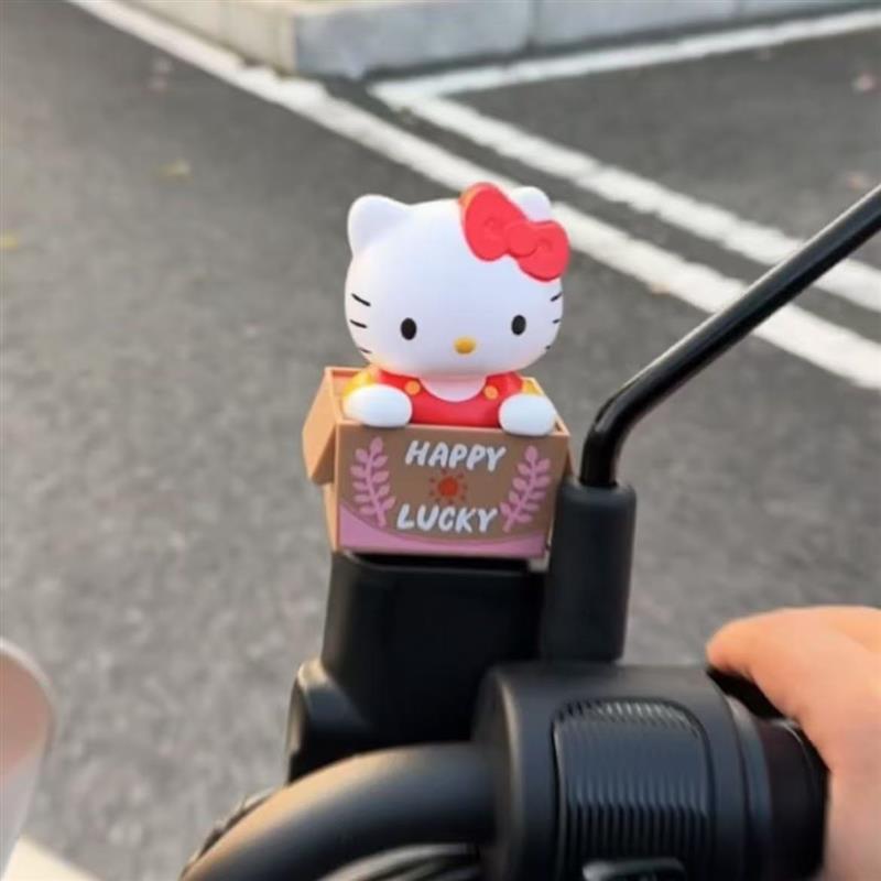 Hellokitty Electric Car Ornaments Hello Kitty Battery Car Handlebar DIY Decorative Accessories That Can Shake Their Heads