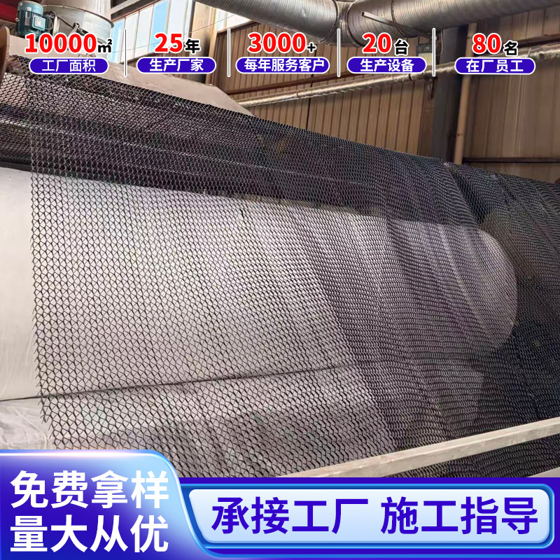 三维复合排水网公路铁路地基隧道用排水网加筋固土护坡土工排水网