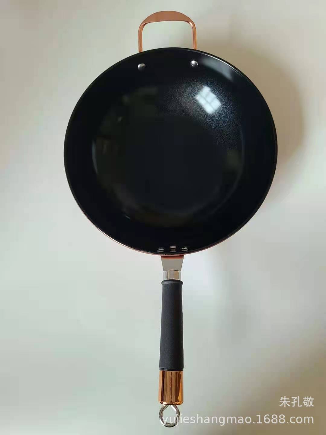 双层复底不粘锅微油烟陶晶家用礼品炒锅不挑铲易洁不粘炒锅煎锅