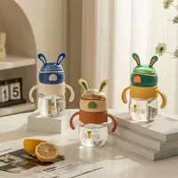 Детский стакан со стеклом для детского сада и учеников, милый рисунок Rabbit, чайник, новая коллекция