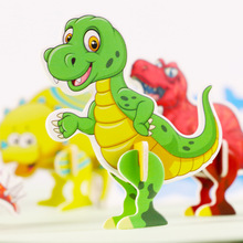 儿童趣味昆虫3D立体动物拼图创意diy玩具早教拼装益智卡恐龙拼图