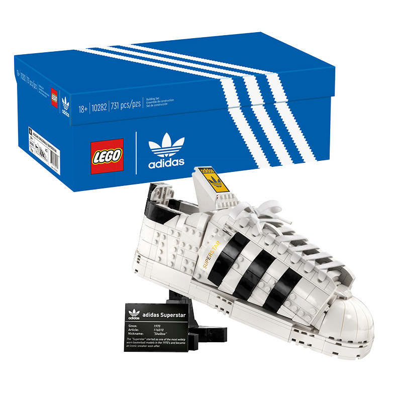 Lego Shoes 10282 Shell Head Joint Boys and Girls Adult Series Building Block Toy Creative Sneakers Collection