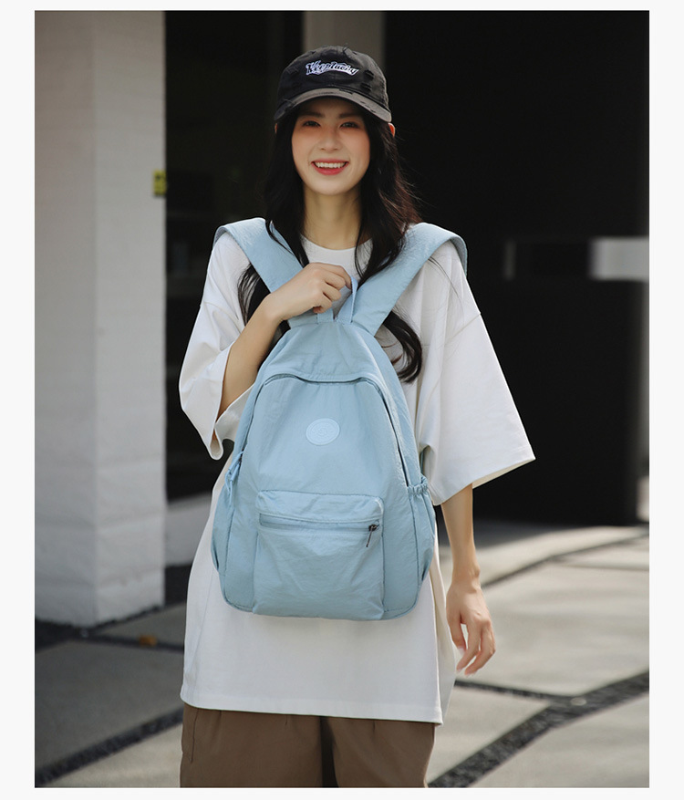 2024 Bergsteiger Reise Neuer koreanischer Stil Schulrucksack Schüler Rucksack Gymnasialschüler Mittelschüler Einfarbiger einfacher Rucksack