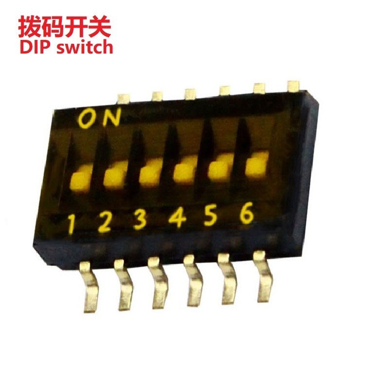厂家直供六位拨码开关 迷你六档编码开关微型6位拨码开关