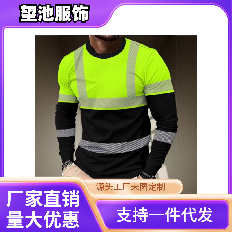 Men's 3D Digital Print Casual Round Neck Long Sleeve T-Shirt for Autumn and Winter, Suitable for Layering with Sportswear Men's 3D Digital Print Casual Round Neck Long Sleeve T-Shirt for Autumn and Winter, Suitable for Layering with Sportswear