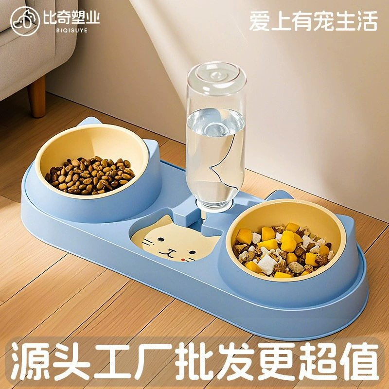 Кошачья чаша для домашних животных миска влагостойкие рты три чаши автоматический диспенсер для воды кошачий тазик для собак корм для собак