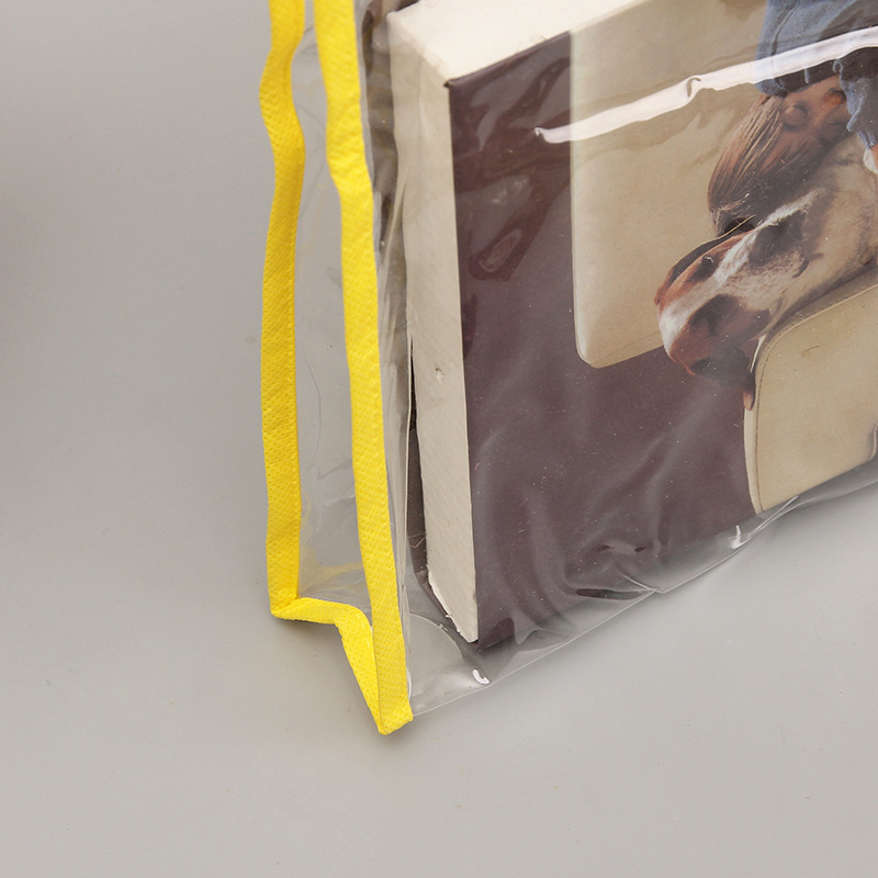 Handheld capacious storage bag PVC for traveling with zipper
