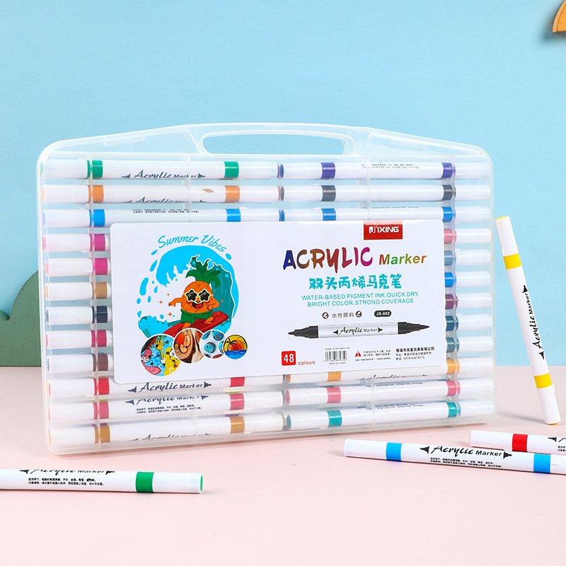 Bolígrafo de acrílico 24 color conjunto de tinta acuosa bolígrafo de graffiti cerámico bolígrafo de acrílico marca de pigmento